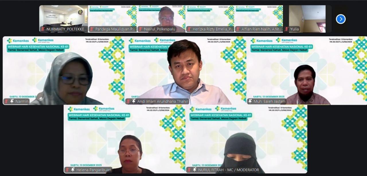 Gambar Salah Satu Dosen Prodi Kesmas UIN Alauddin Jadi Narasumber Webinar Nasional Poltekkes Kemenkes Palu
