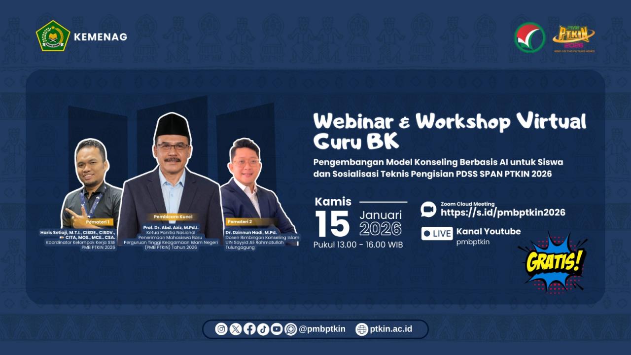 Gambar Dorong Transformasi Digital, PMB PTKIN 2026 Bekali Guru BK Pemanfaatan AI dalam Konseling Siswa