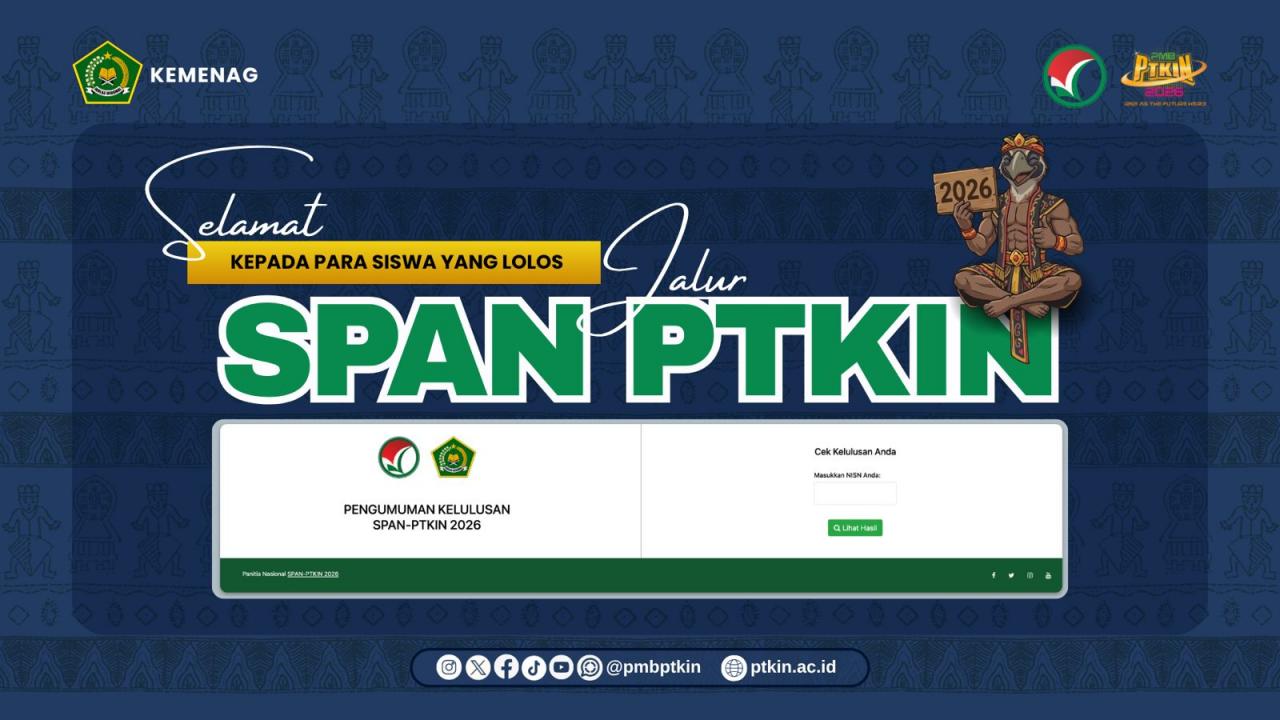Gambar Pengumuman SPAN-PTKIN 2026 Dibuka, 82.274 Siswa Dinyatakan Lulus