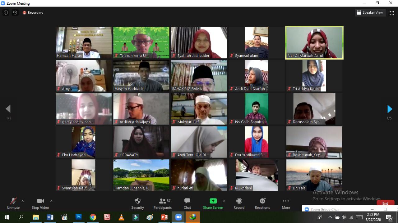 Gambar Angkat Tema Silaturahmi Virtual, FKIK UIN Alauddin Gelar Halal Bi Halal