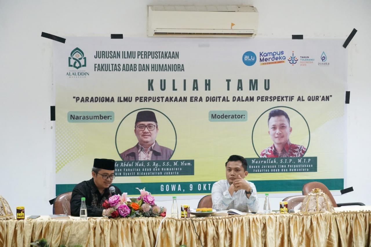 Gambar Bahas Paradigma Ilmu Perpustakaan Di Era Digital, Prodi Ilmu Perpustakaan FAH Gelar Kuliah Tamu