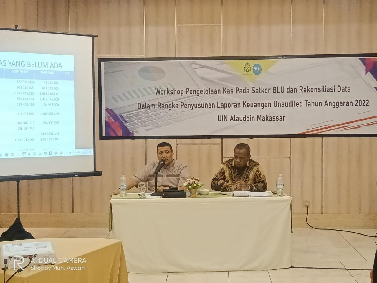 Gambar Bidang AUPK UIN Makassar Gelar  Workshop Pengelolaan Kas BLU dan Laporan Keuangan TA 2022