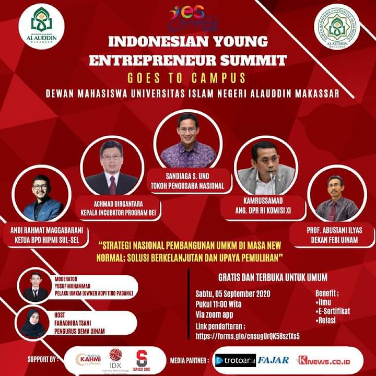 Gambar Dema UINAM Sukses Gelar Indonesian Young Enterpreneur Summit Goes to Campus  Secara Virtual