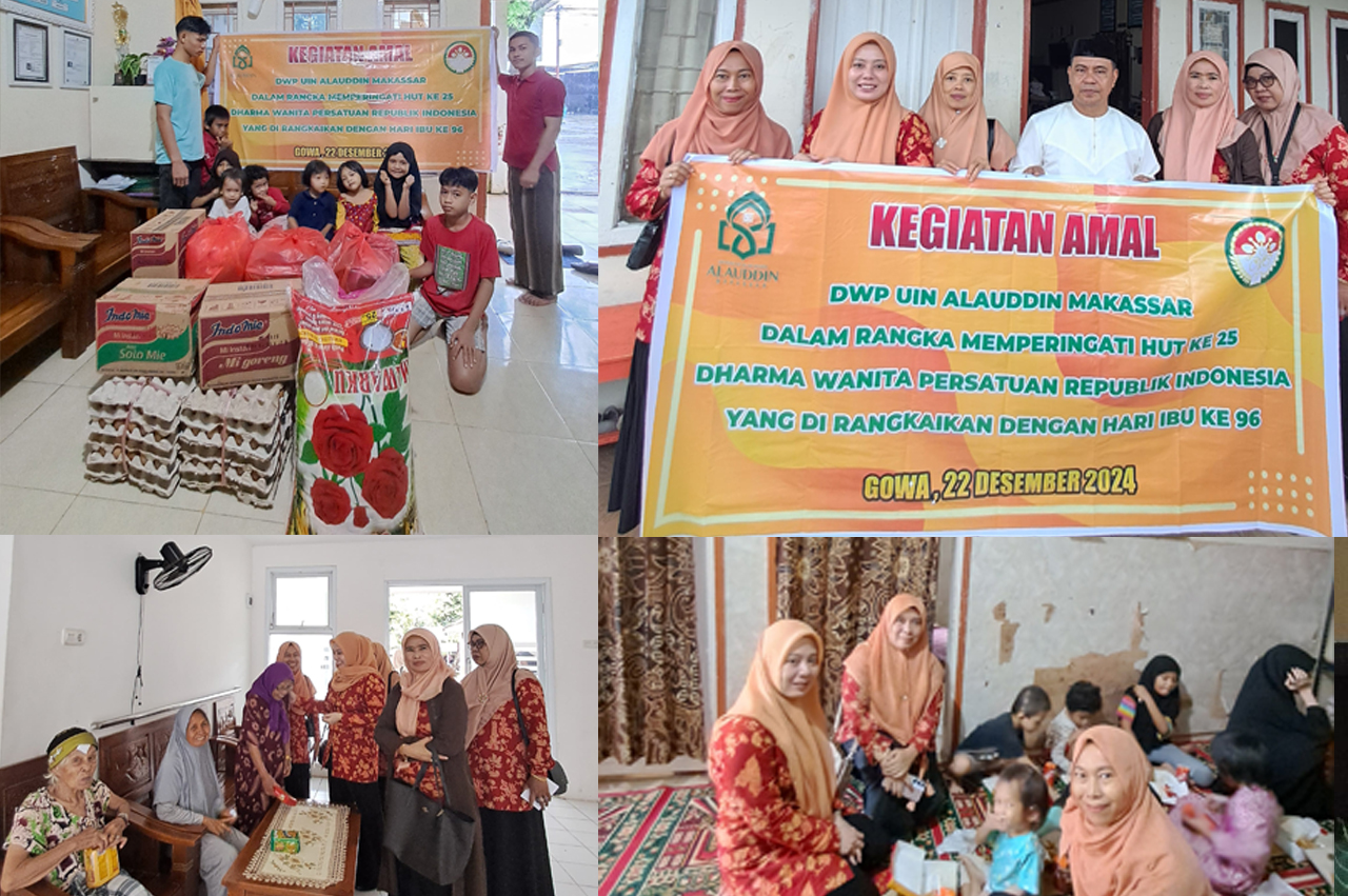 Dharma Wanita UIN Alauddin Makassar Berbagi Kasih dalam rangka HUT Dharma Wanita dan Hari Ibu