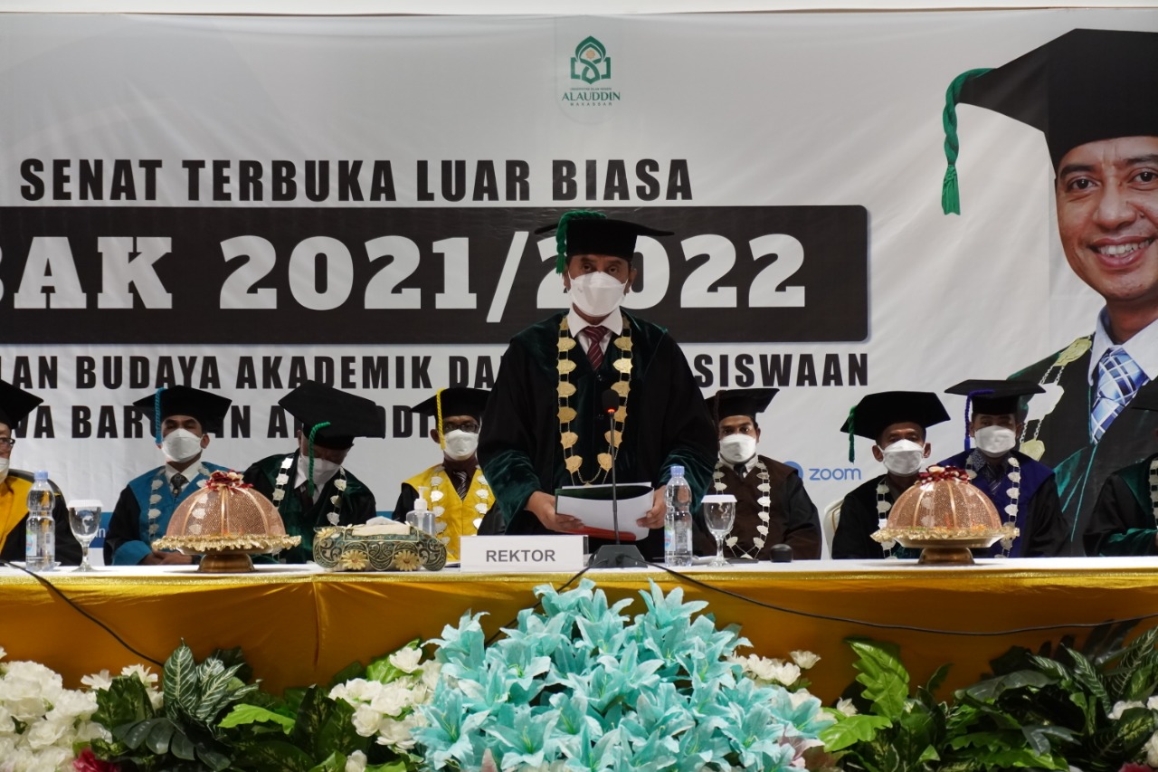 Gambar Dihadapan Mahasiswa Baru Angkatan 2021, Ini Pesan Penting Rektor UIN Alauddin