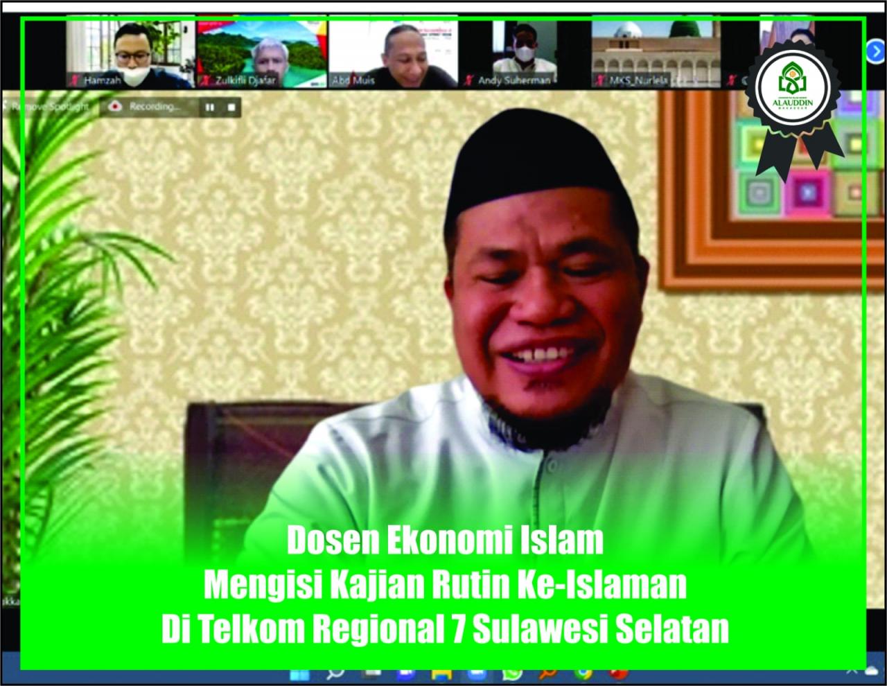 Gambar Dosen Ekonomi Islam UIN Alauddin Isi Kajian Keislaman di Telkom Regional 7 Sulsel