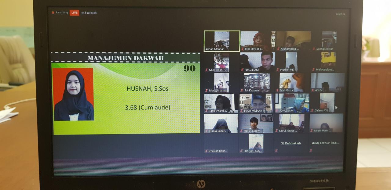 Gambar FDK Laksanakan Ramah Tamah Virtual Wisudawan/Wisudawati Angkatan 86