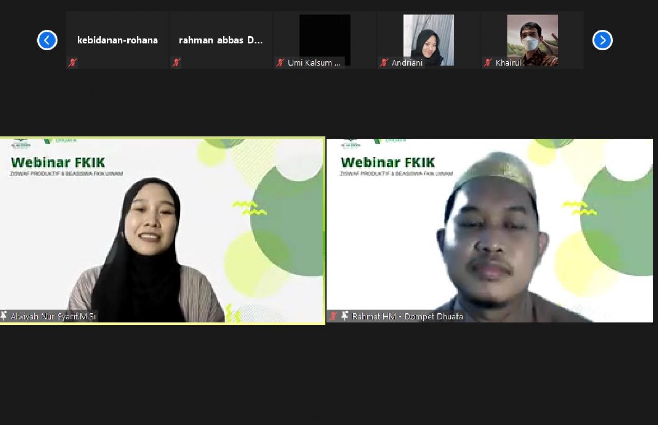 Gambar FKIK UIN Alauddin bersama Dompet Duafa Sulsel Gelar Webinar Bahas Ziswaf