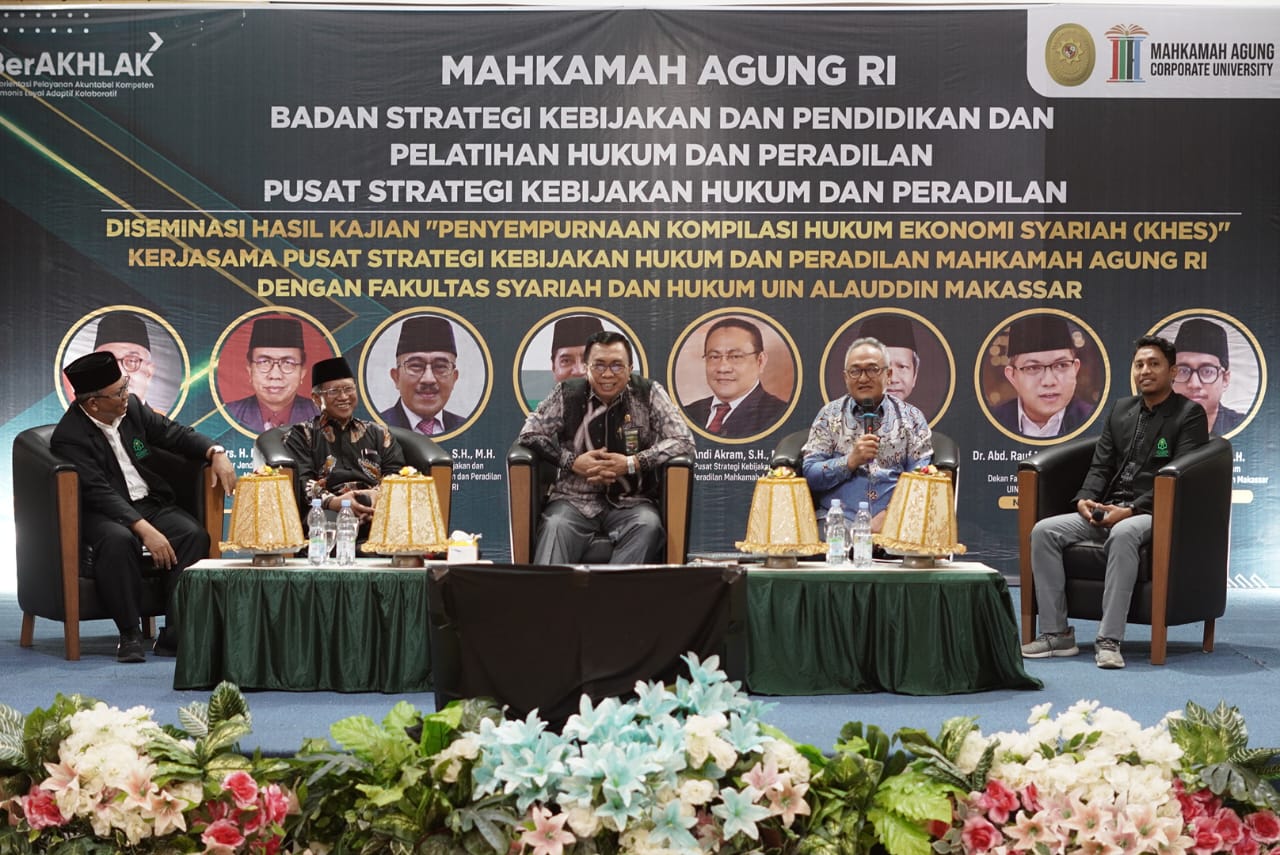 Gambar FSH UIN Alauddin dan Mahkamah Agung RI Menggelar Seminar Nasional dan Desiminasi Penyempurnaan KHES