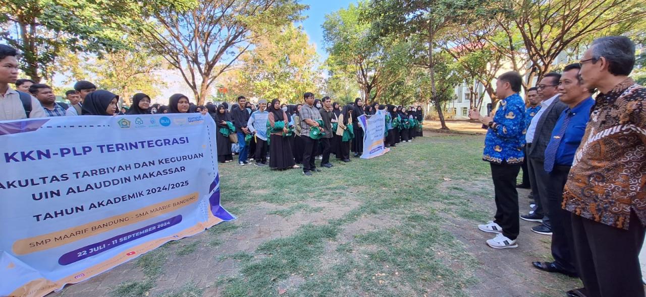 Gambar FTK UIN Alauddin Pelepasan 297 Mahasiswa KKN-PLP Terintegrasi