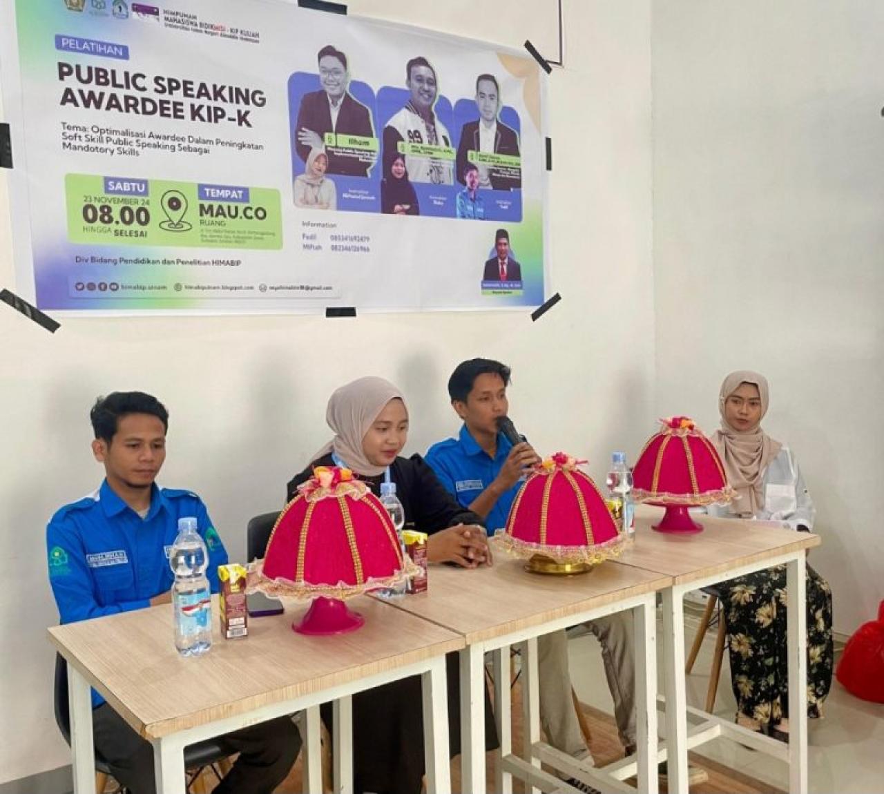 Gambar HIMABIP UIN Alauddin Makassar Adakan Pelatihan Public Speaking Bagi Awardee