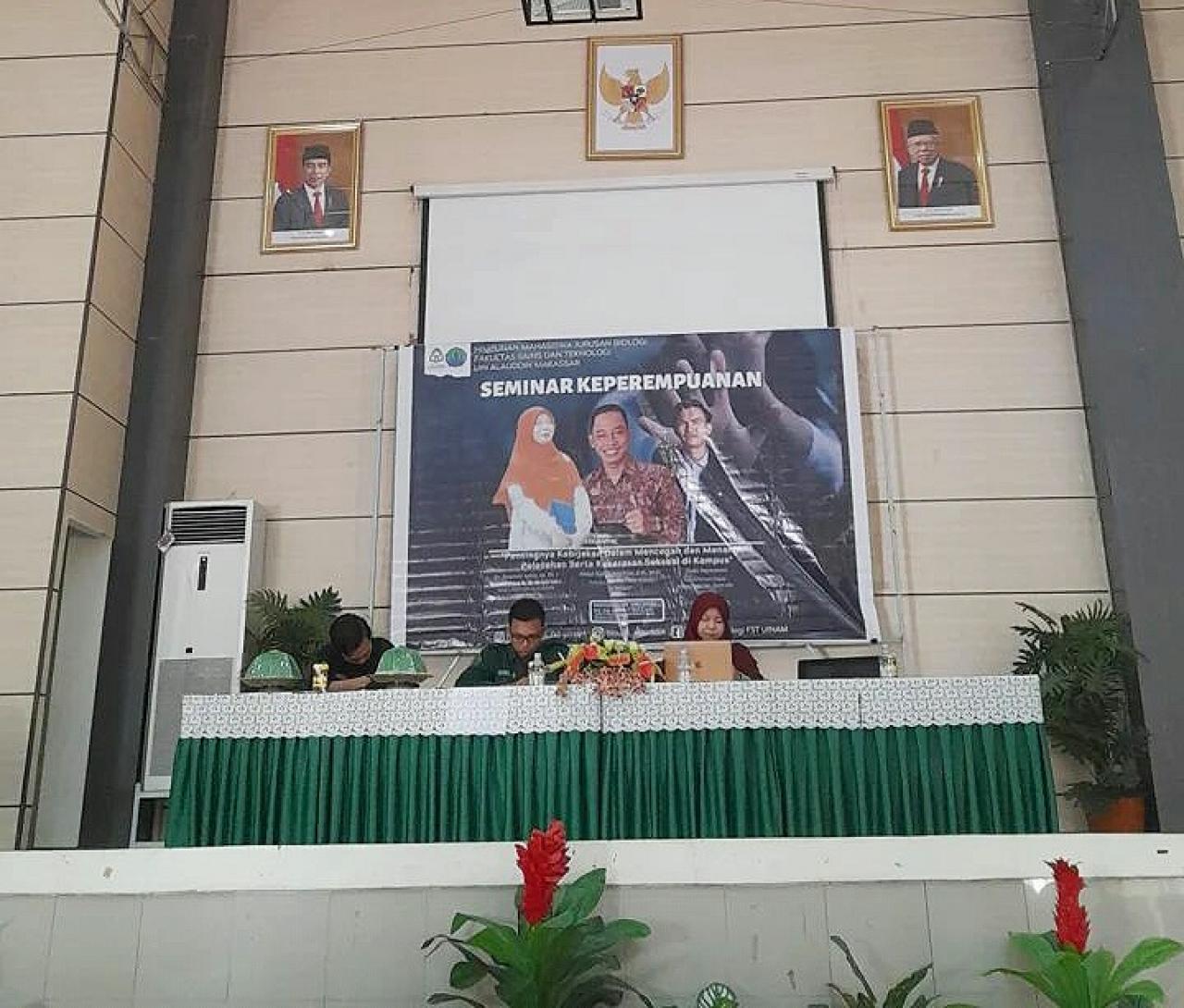 Gambar HMJ Biologi UIN Alauddin Gelar Seminar Keperempuanan