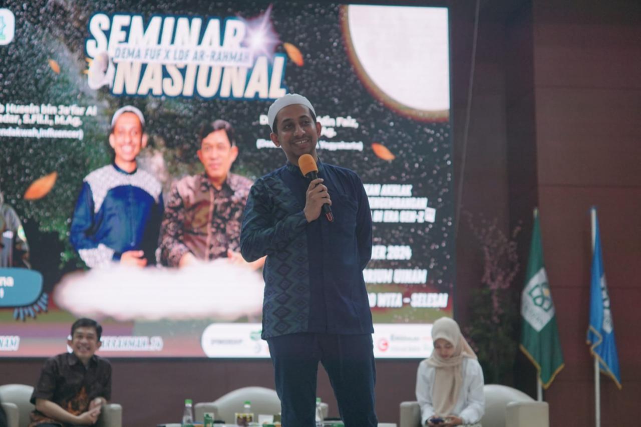 Gambar Jadi Narasumber Seminar Nasional Habib Jafar Integrasi Akhlak Rasullullah untuk Gen Z