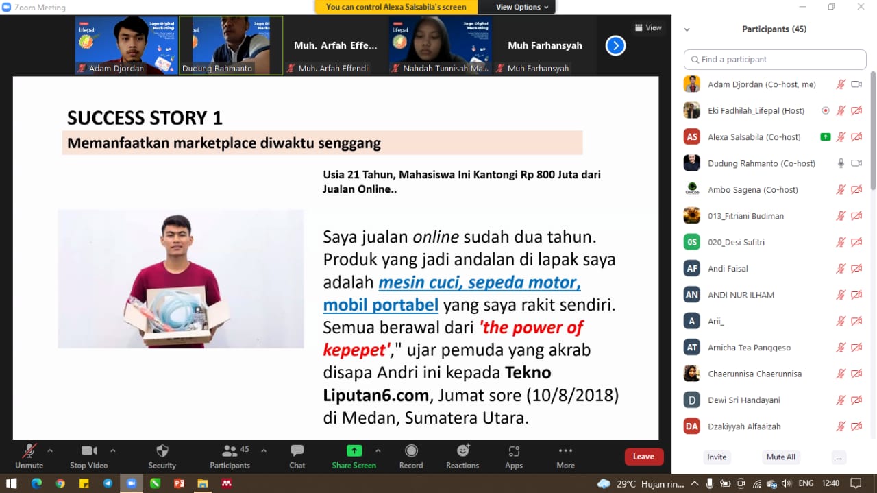 Gambar Kopma UIN Alauddin Bahas Hubungan Digital Marketing dengan Penghasilan