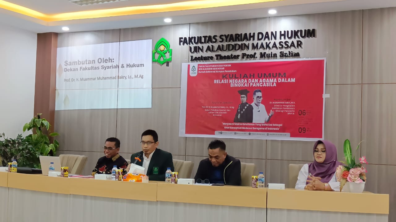 Gambar Kuliah Umum FSH UIN Makassar Kaji Relasi Negara dan Agama dalam Bingkai Pancasila