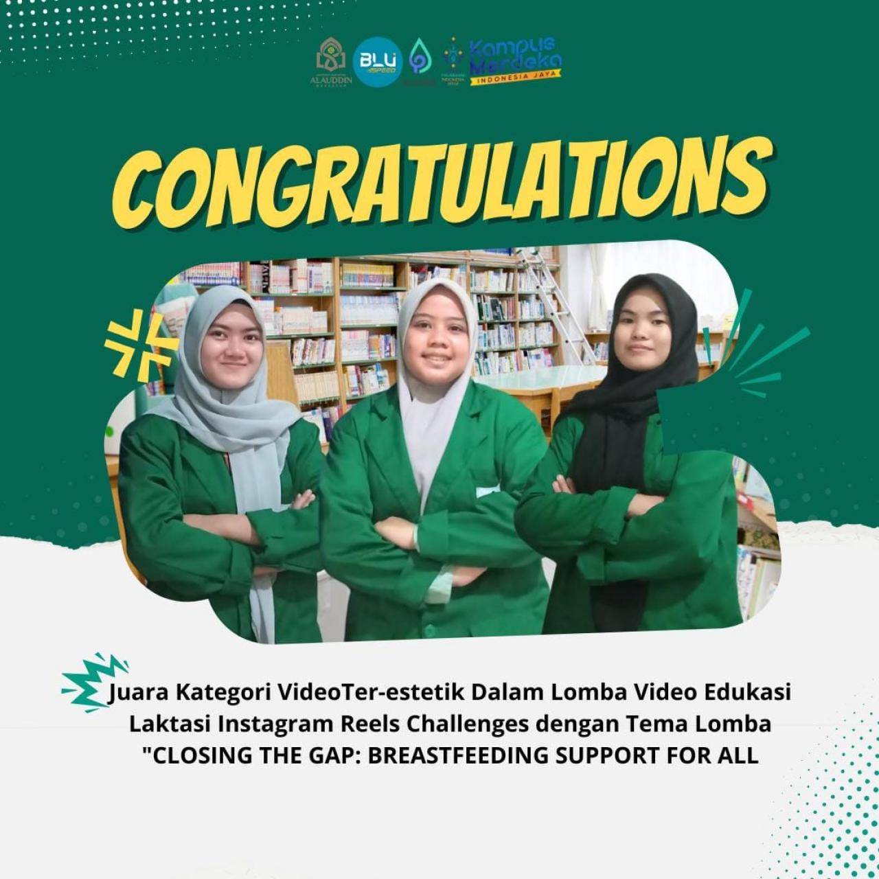 Gambar Mahasiswa Keperawatan UIN Alauddin Makassar Raih Juara Kategori Video Ter-estetik