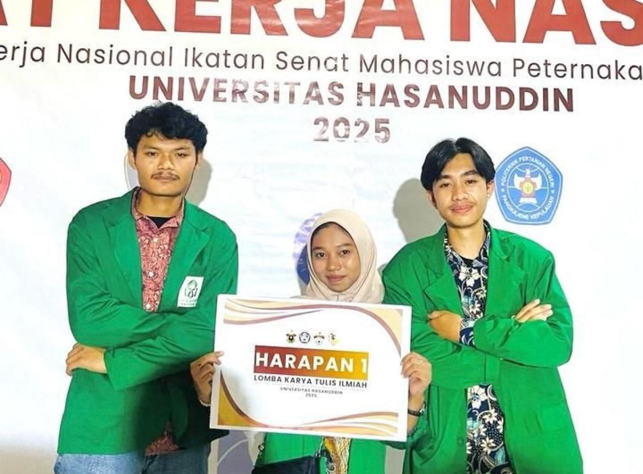 Mahasiswa Peternakan UIN Alauddin Makassar Juara Harapan 1 LKTI Nasional ISMAPETI di UNHAS
