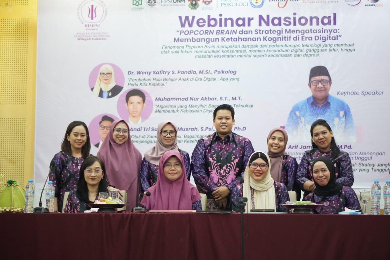 Melalui Webinar Nasional, PIAUD UIN Alauddin dan APPI Bahas Strategi Mengatasi Popcorn Brain