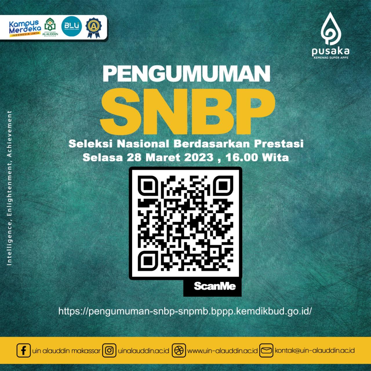 Gambar Pengumuman SNBP UIN Alauddin Makassar Jam 4 Sore, Ini 39 Link dan Cara Ceknya