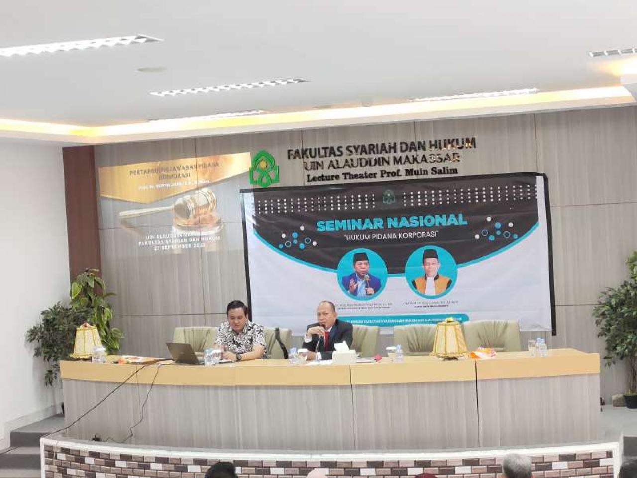 Gambar Prodi Ilmu Hukum UIN Alauddin Gelar Seminar Nasional Bahas Hukum Pidana Korporasi