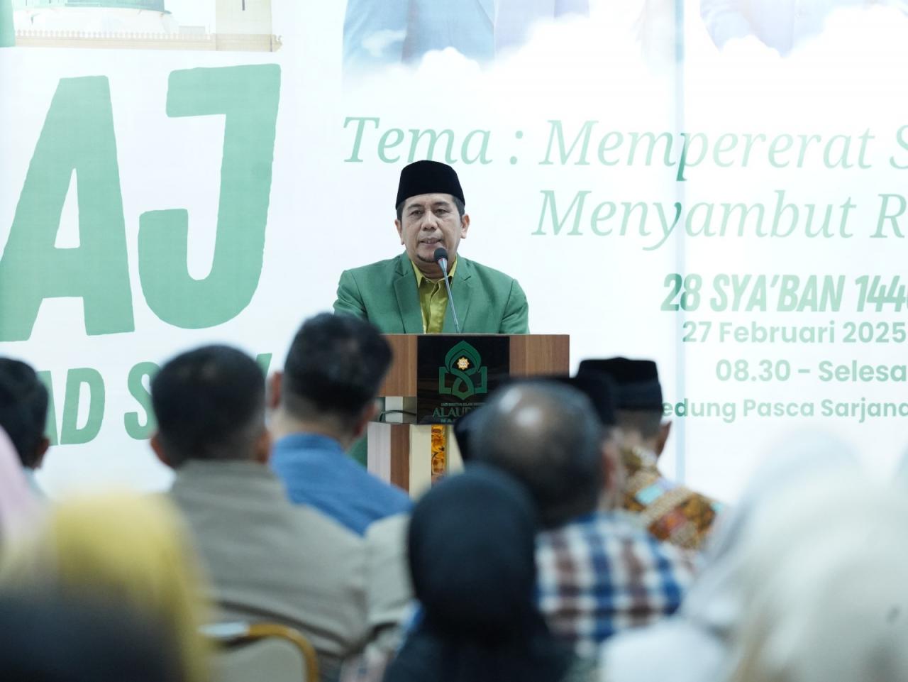 Prof. Andi Aderus Sampaikan Hikmah Isra Mi'raj 1446 H di UIN Alauddin Makassar