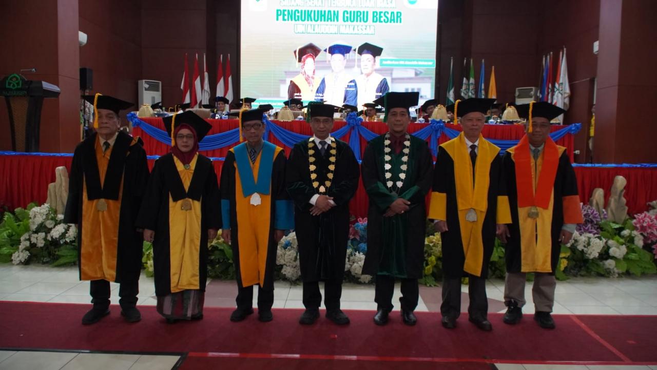 Prof MWA, Saleh Ridwan dan Fatmawati Resmi Dikukuhkan Guru Besar UIN Alauddin Makassar