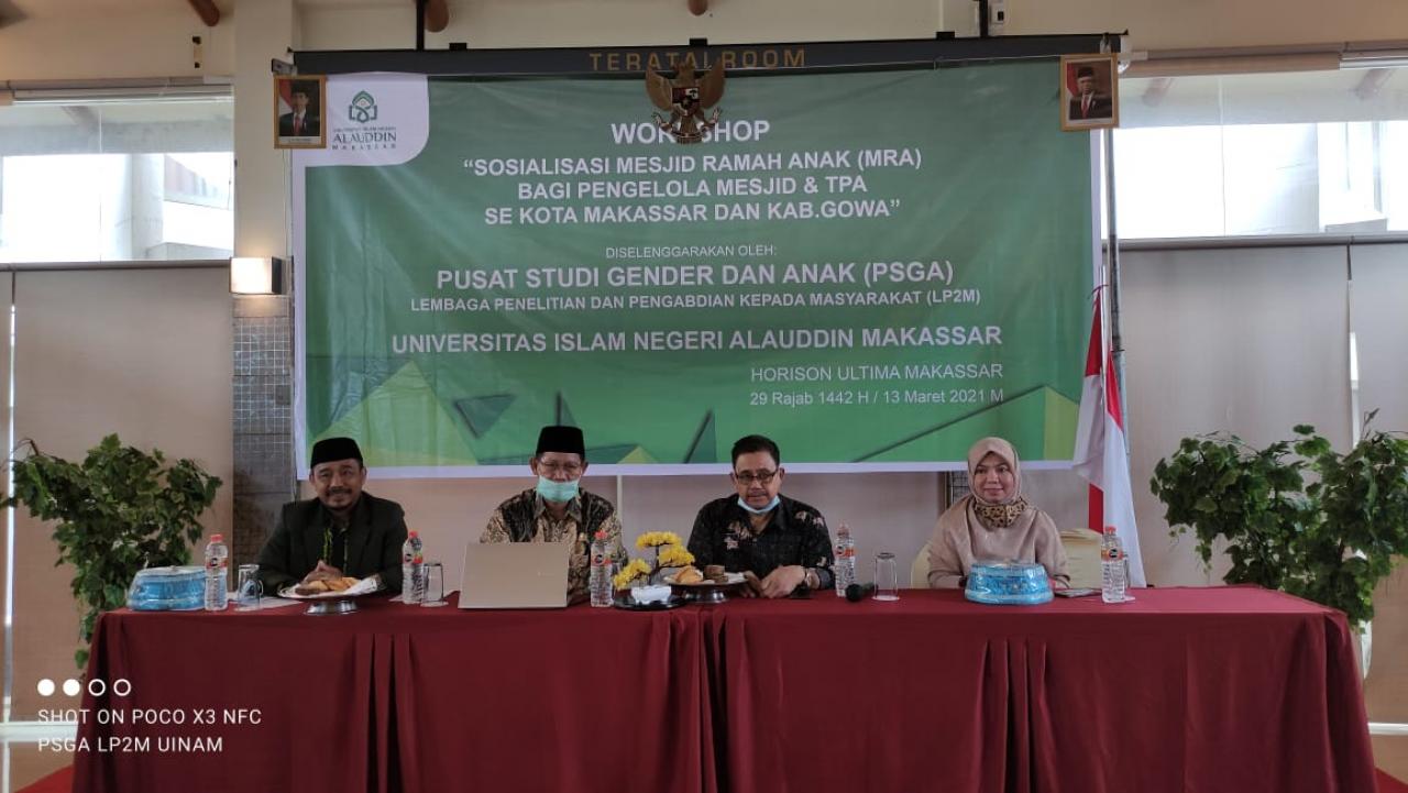 Gambar PSGA UIN Alauddin Gelar Workshop Sosialisasi Masjid Ramah Anak (MRA)