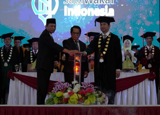 Sekjen Kemenag RI Launching Program Satu Wakaf Indonesia PTKI UIN Alauddin Makassar