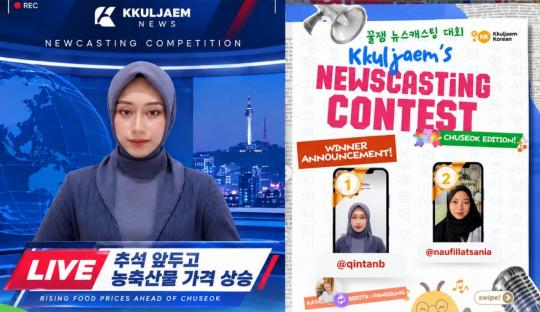 Mahasiswa Prodi Bahasa Inggris UIN Alauddin Sabet Juara 1 Baca Berita Bahasa Korea