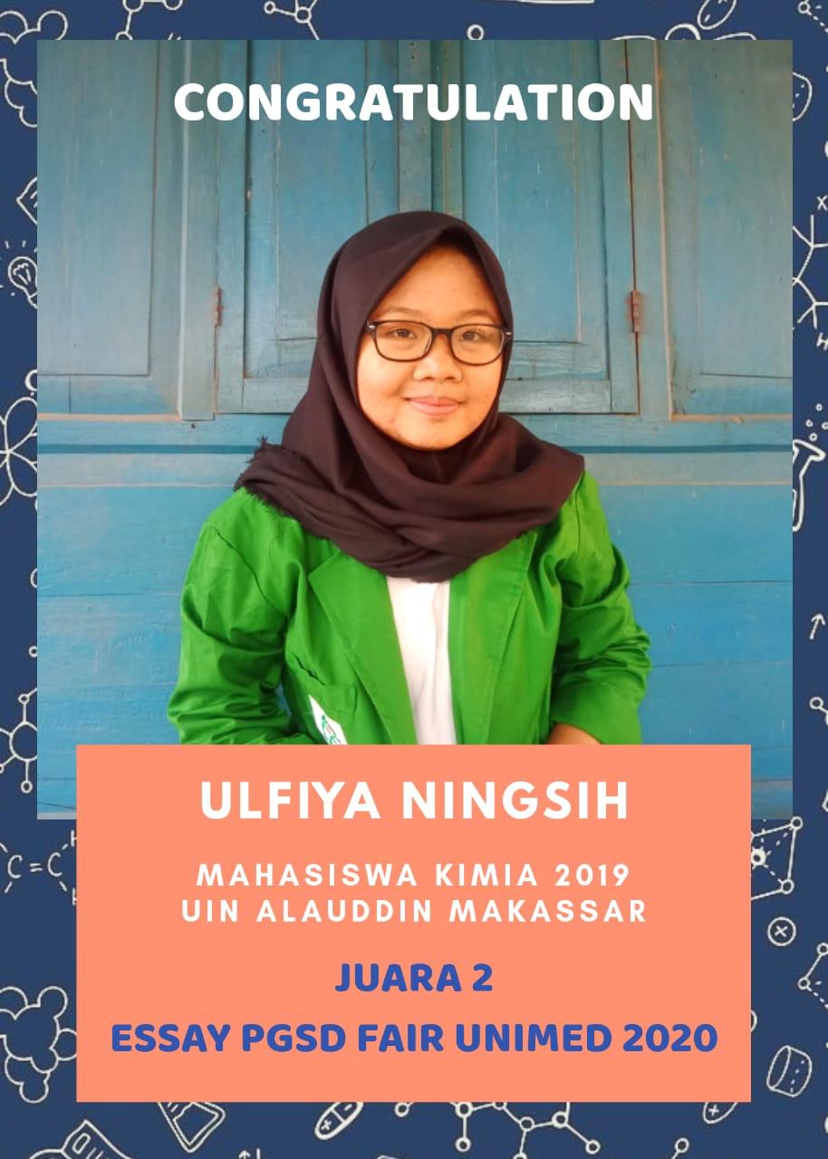 Gambar Ulfiyah Ningsih Mahasiswi FST Raih Juara II Essay di Unimed
