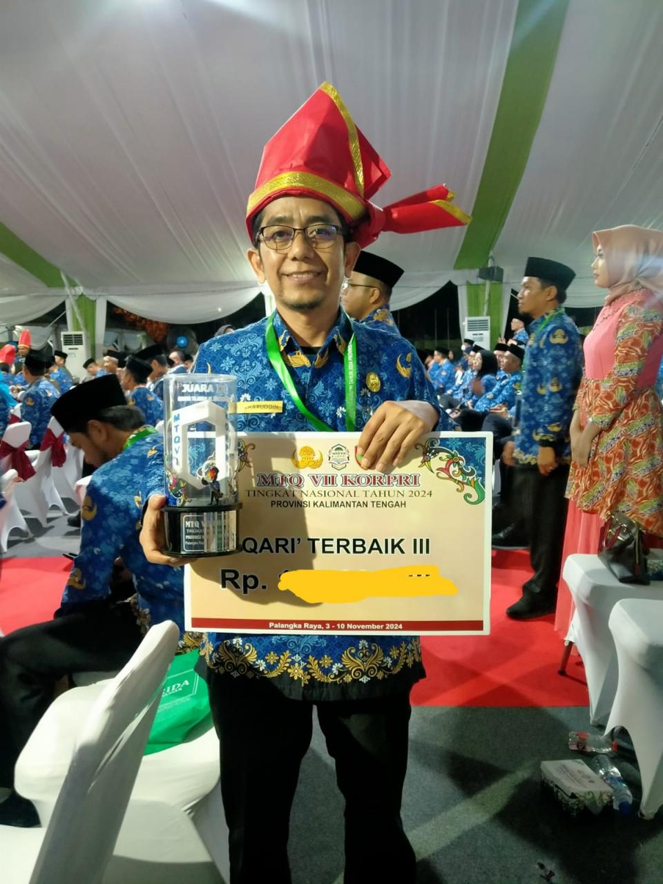 Wakil Sulsel di MTQ VII Korpri, Pegawai UIN Alauddin Makassar Raih Qari' Terbaik III