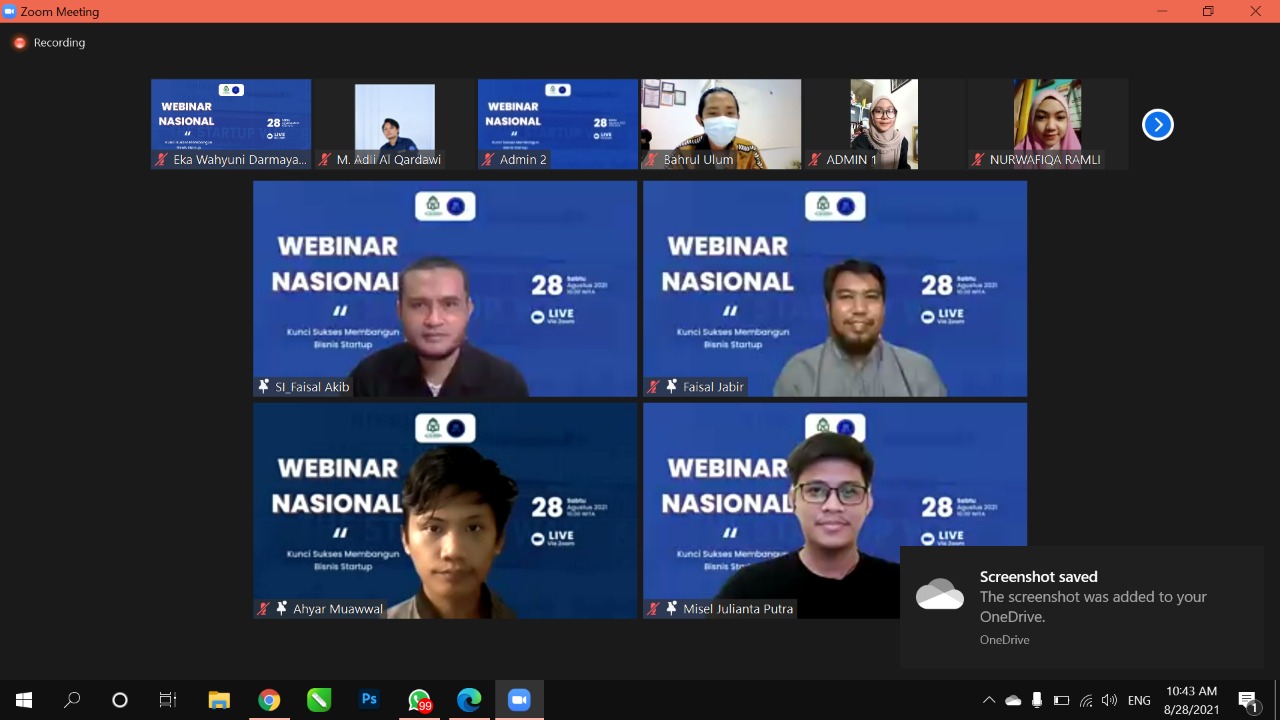 Gambar Webinar Nasional HMJ SI UIN Alauddin, Bahas Kunci Sukses Bisnis Start Up